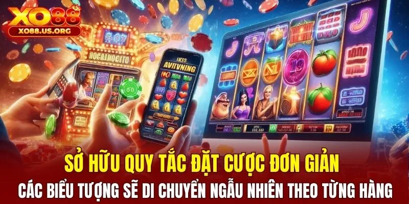 Các biểu tượng sẽ di chuyển ngẫu nhiên theo từng hàng