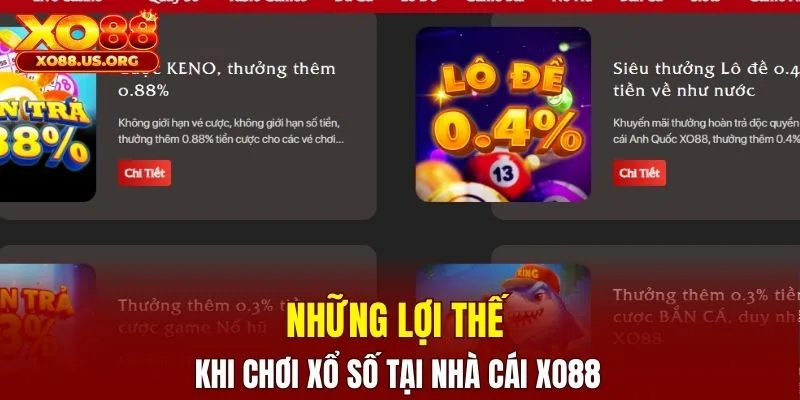 Những lợi thế khi chơi xổ số tại nhà cái XO88