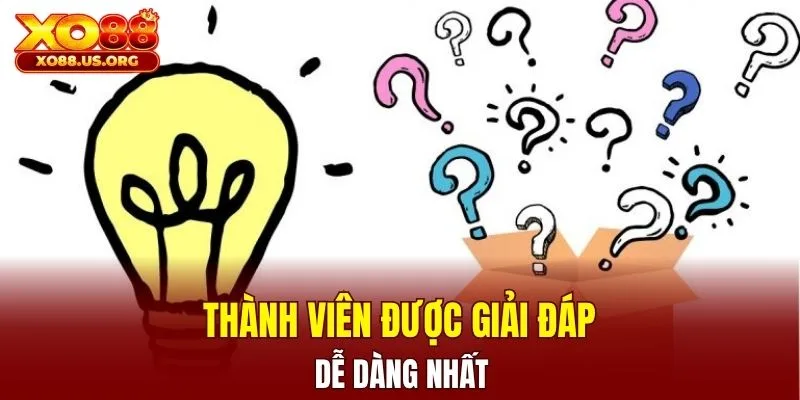 Thành viên được giải đáp dễ dàng nhất